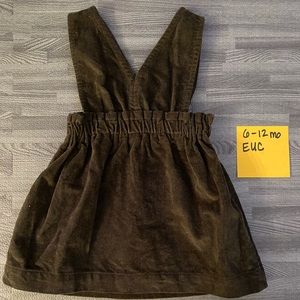 Velvet pinafore dress Baby Girl 9 Mo NWOT